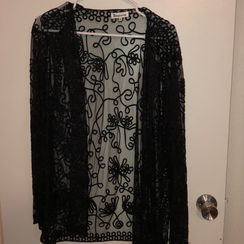 Black lace with pattern